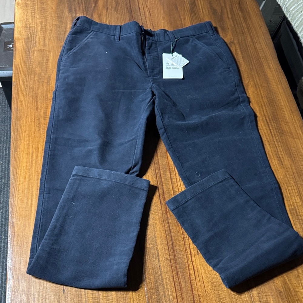 Barbour Men's Navy Corduroy Trousers